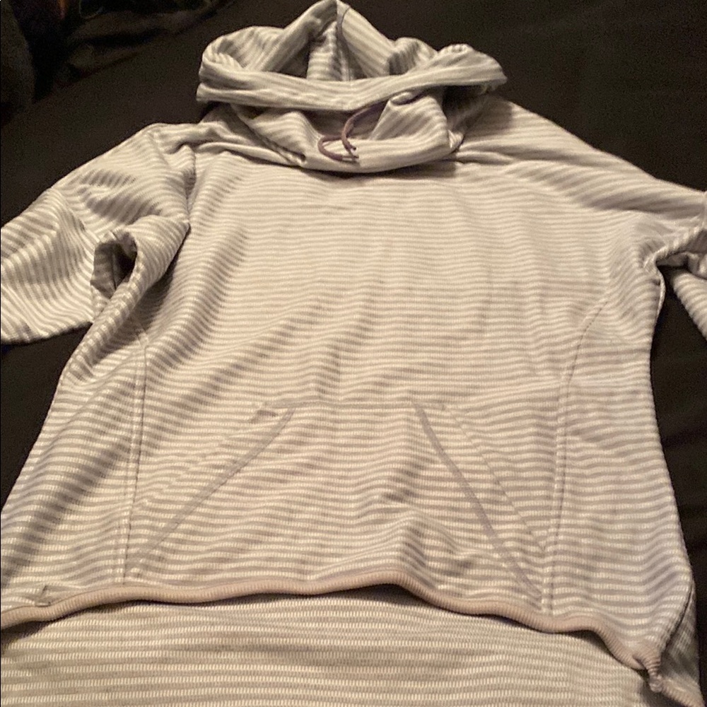 Mondetta Gray Striped Women's Top